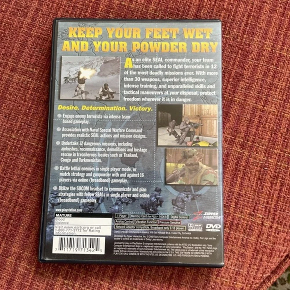 SOCOM US Navy Seals PS2 PlayStation 2 + Reg‎ Card - Complete CIB